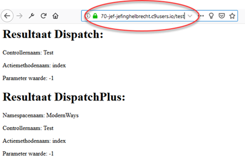 PHP MVC Test Controller 1